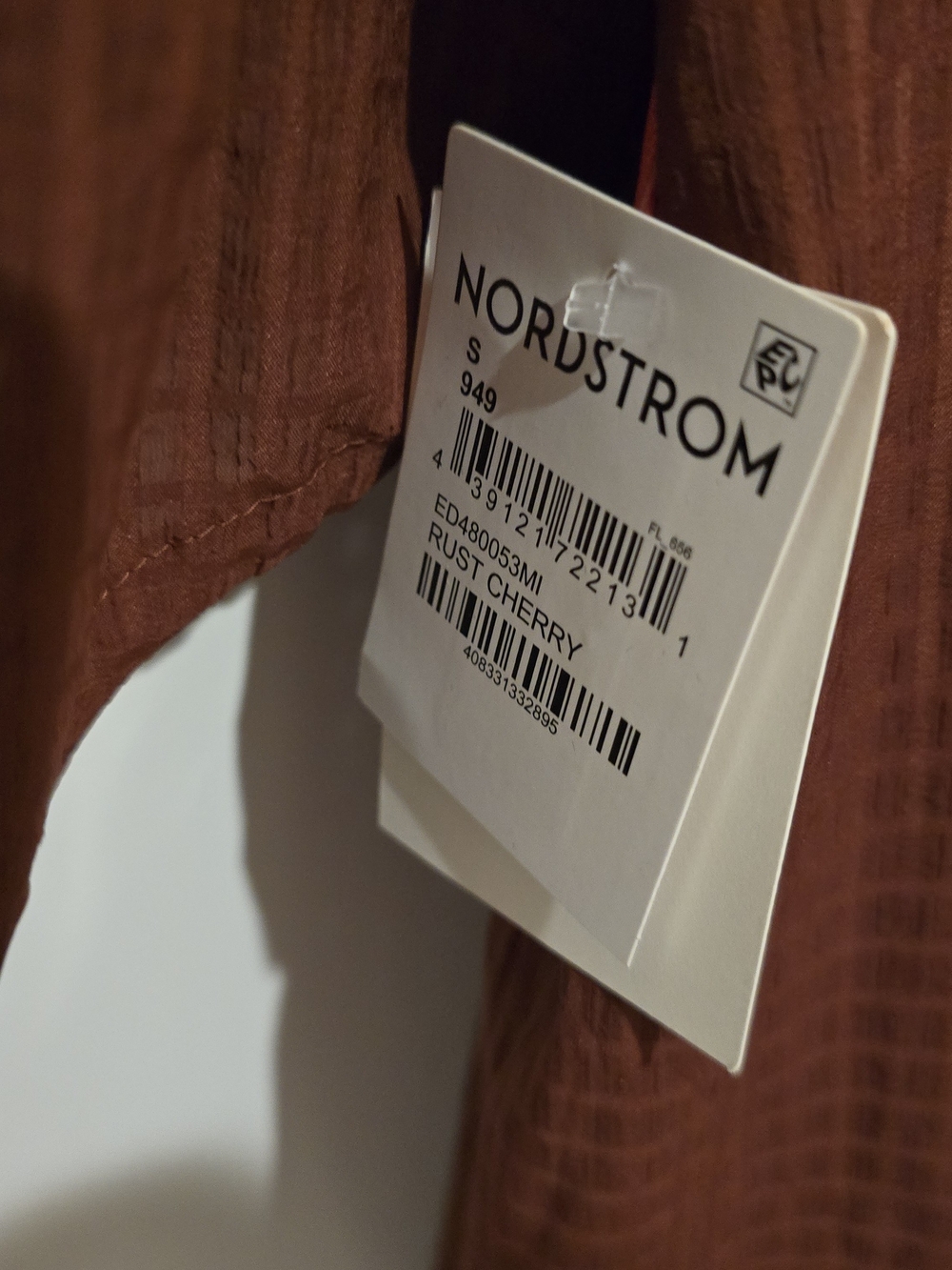 Open Edit Rust Drawstring Blouse With Open Back Detail - Picture 4 of 6